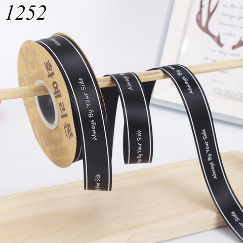 Cuộn 45m Ruy băng ALWAYS BY YOUR SIDE đen khổ 2.5