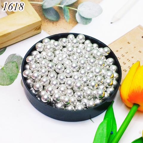 Lọ 100gr Kẹo Đường tròn 10mm bạc ( lọ 100gr )