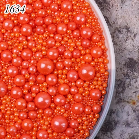 Keo - bi đường tròn mix size cam (100gr)