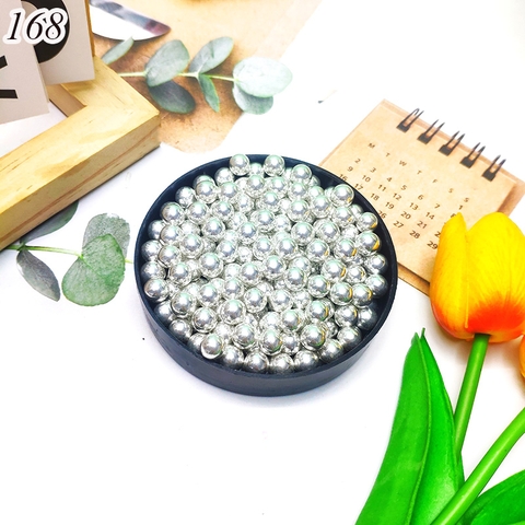 Lọ 100gr Kẹo Đường Tròn Bạc 6mm.