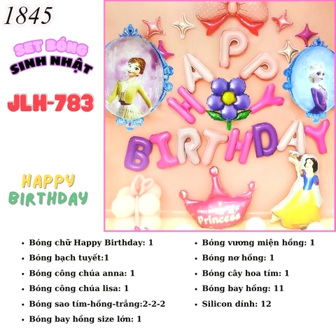 Bóng chữ công chúa bạch tuyết JHL - 783 TT