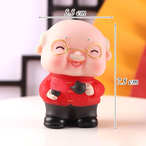 Cụ ông ấm trà đỏ nhựa nhẹ.