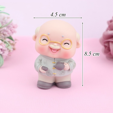 Cụ ông ấm trà xám nhựa nhẹ.