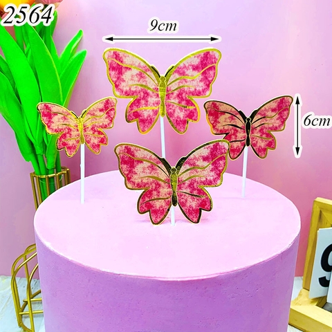 Cam - set bướm giấy hồng đậm HD.