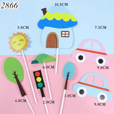 SCG- set cắm ngôi nhà xanh xe oto