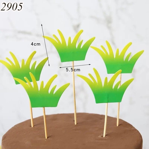SCG - set 5 que cắm tán cỏ xanh mẫu