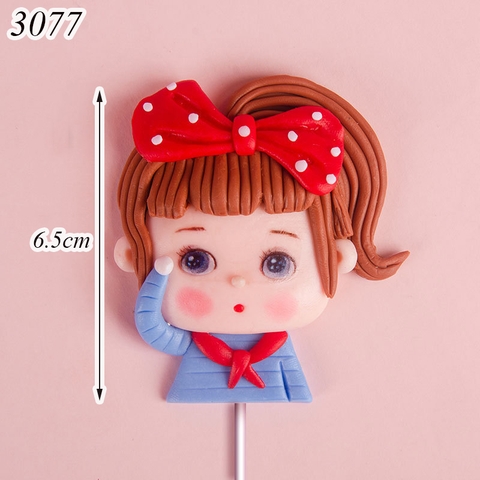 SLC-Silicon Bé gái áo xanh nơ đỏ