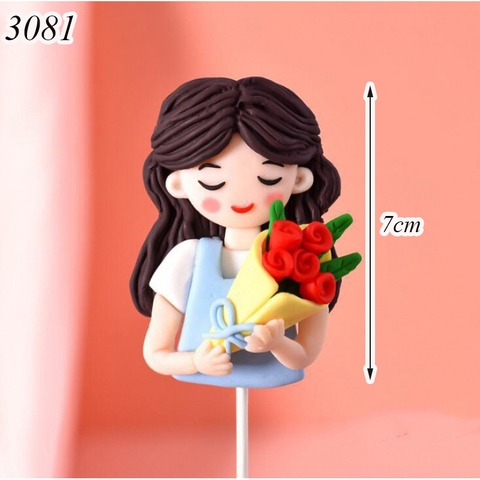 SLC- Silicon cô gái xanh ôm bó hoa