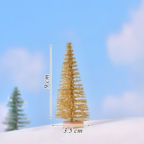 Cây thông noel vàng 9cm.