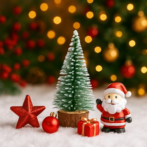 Cây thông noel xanh 10cm.