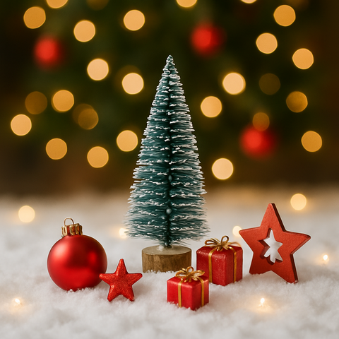 Cây thông noel xanh 15cm.