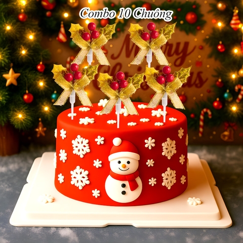 Combo 10 chuông LÁ noel M1
