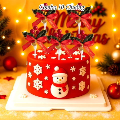 Combo 10 chuông LÁ noel M3