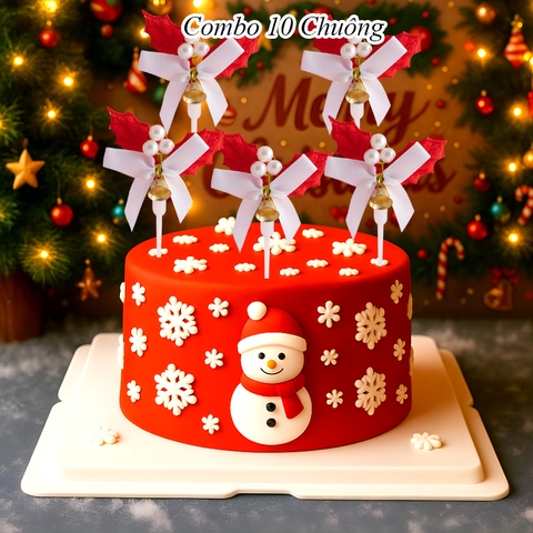 Combo 10 chuông LÁ noel M8.