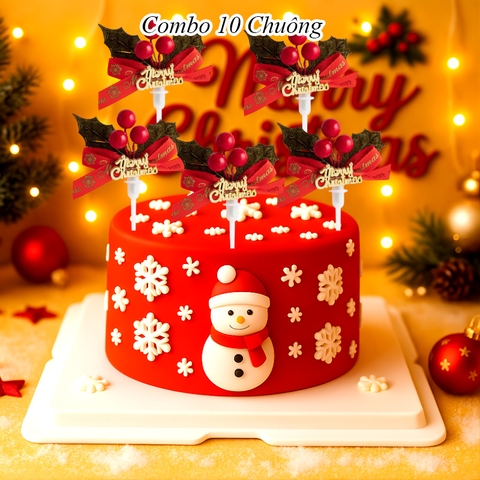 Combo 10 chuông LÁ noel M9