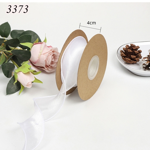 Ruybang voan trắng khổ 4cm,10m