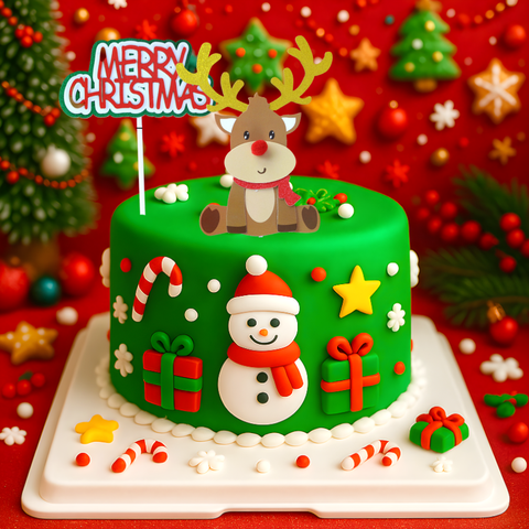 SCG - set cắm merry christmas tuần lộc.