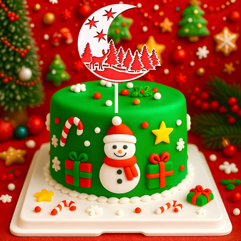 QC- que cắm merry christmas trăng đỏ.