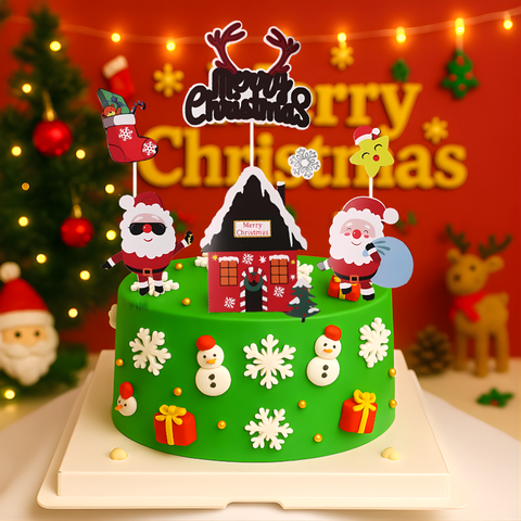 SCG-set cắm noel ông già ngôi nhà