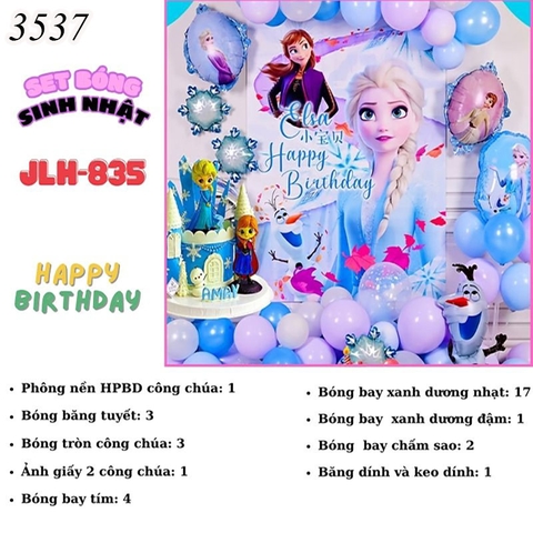 Bóng chữ phông nền Elsa người tuyết -835 TT