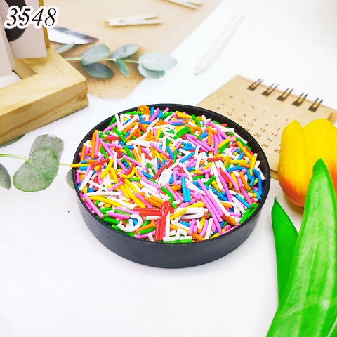 Lọ 100gr Kẹo Đường Cốm Tăm Mix Màu.