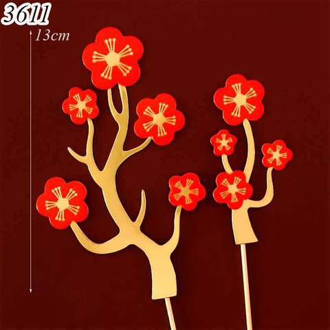 SCG - sét cắm 2 nhành hoa đỏ