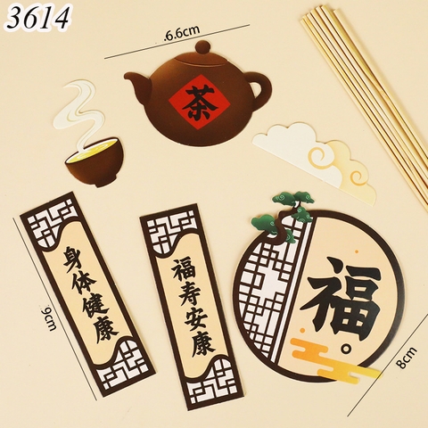 SCG - set cắm ấm trà câu đối