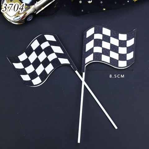 SCG-set 2 cờ đua đen trắng