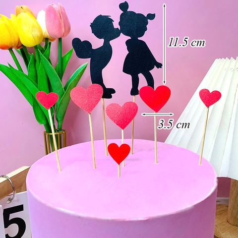 SCG-set cắm cặp đôi kiss 5 tim đỏ