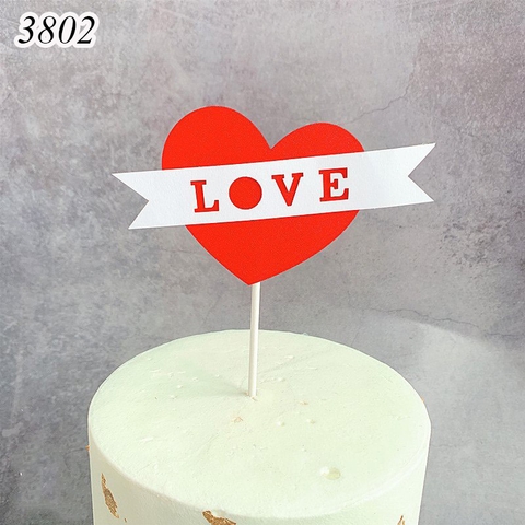 SCG- thẻ cắm tim love trắng