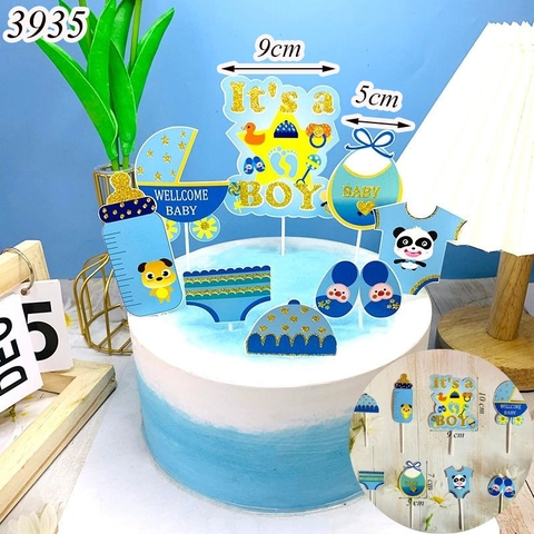 SCG-set cắm thôi nôi it's boy xanh nhũ