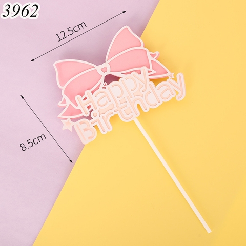 SCG-thẻ cắm nơ hồng nhạt 2 lớp