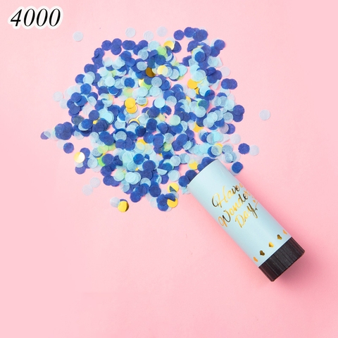 Phụt giấy kim tuyến màu xanh dương dài 11cm