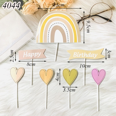 SCG-set cắm giấy cầu vồng tim mẫu 1