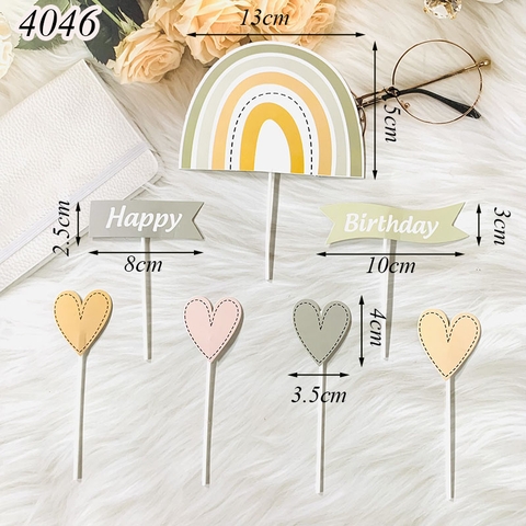 SCG-set cắm giấy cầu vồng tim mẫu 3