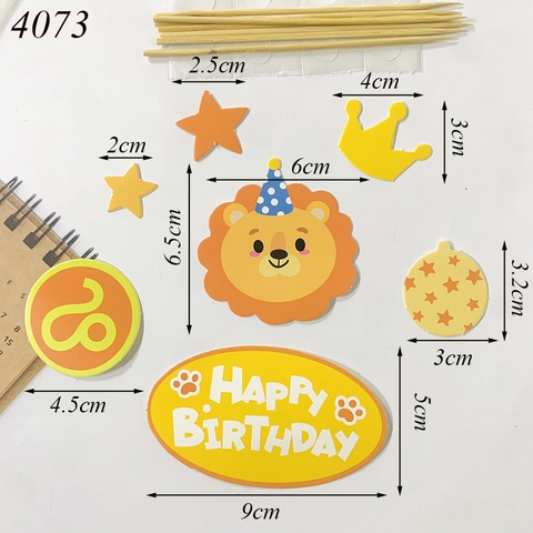 SCG-Set cắm sư tử đội mũ xanh