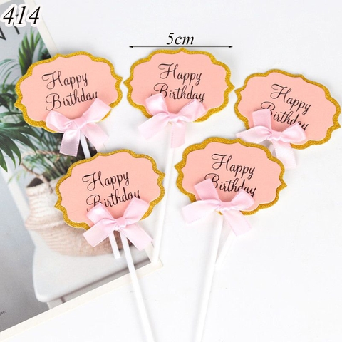 SCG - Set cắm thiệp hpbd hồng.