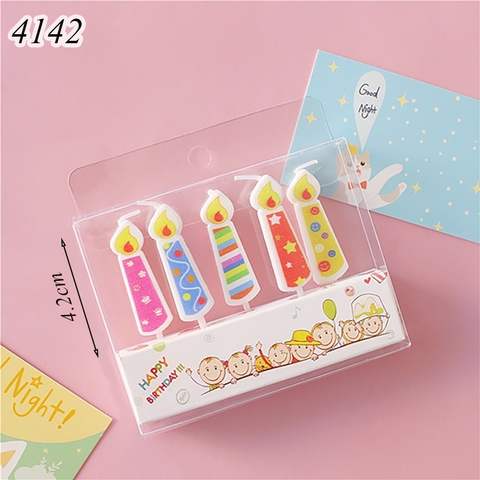 Vỉ 5 ngọn nến sắc màu