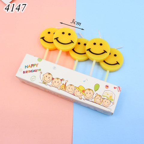 Vỉ 5 chiếc nến mặt cười