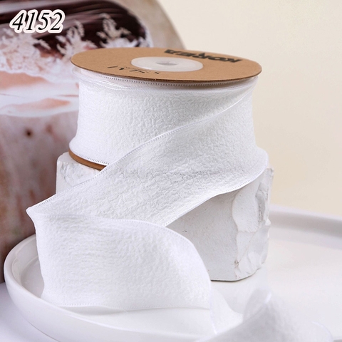 RB-Ruybang voan lượn sóng Trắng cao 4cm dài 9m