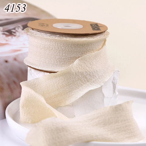 RB-Ruybang voan lượn sóng Trắng Sữa cao 4cm dài 9m