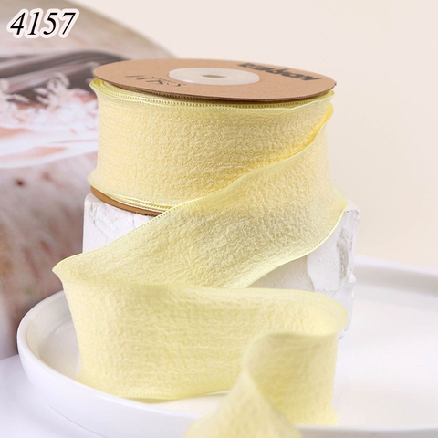 RB-Ruybang voan lượn sóng Vàng Nhạt cao 4cm dài 9m