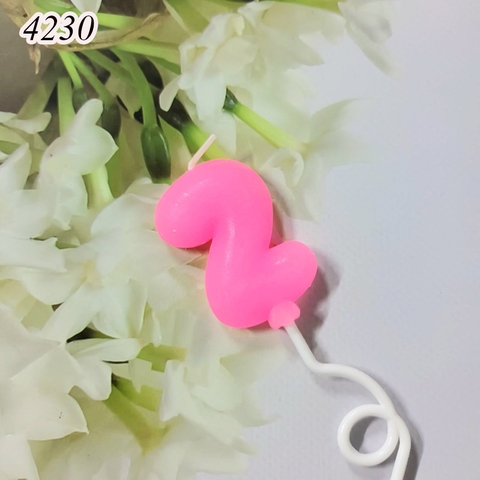 Nến số 2 Hồng nghệ thuật