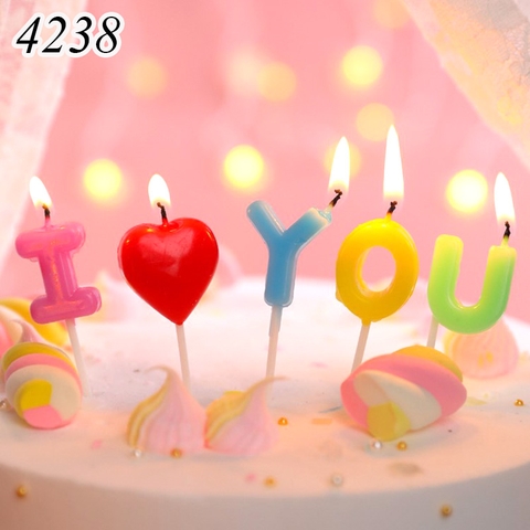 Nến i love you sắc màu