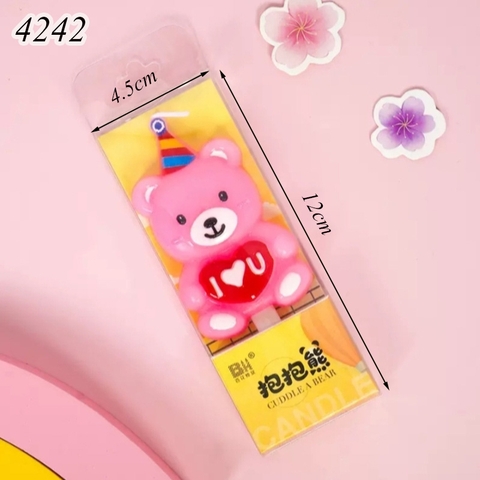 Nến Gấu I love you hồng