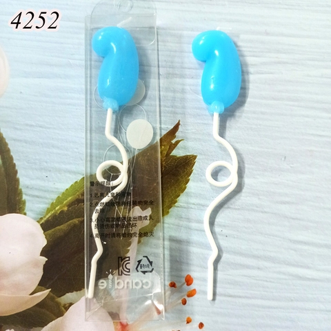 Nến số 1 Xanh nghệ thuật