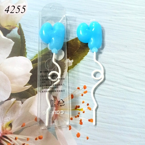 Nến số 4 Xanh nghệ thuật