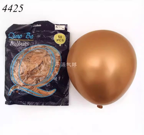 Gói 50 bóng bay nhũ màu cam đậm