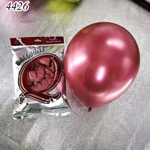 Gói 50 bóng bay nhũ màu hồng đậm