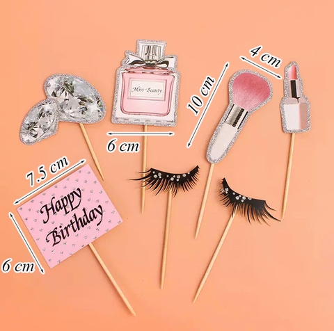 SCG-Set cắm chủ đề trang điểm nhũ.